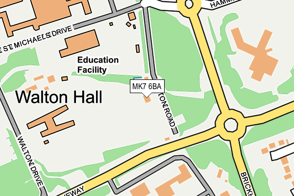 MK7 6BA map - OS OpenMap – Local (Ordnance Survey)