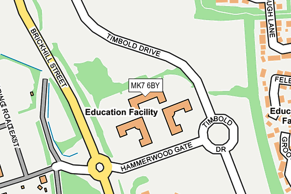 MK7 6BY map - OS OpenMap – Local (Ordnance Survey)