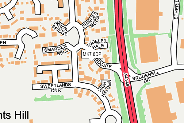 MK7 6DP map - OS OpenMap – Local (Ordnance Survey)