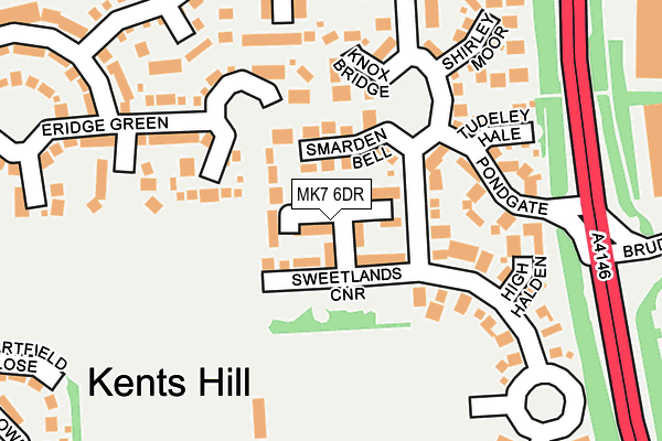 MK7 6DR map - OS OpenMap – Local (Ordnance Survey)