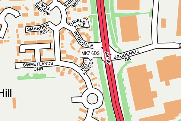MK7 6DS map - OS OpenMap – Local (Ordnance Survey)