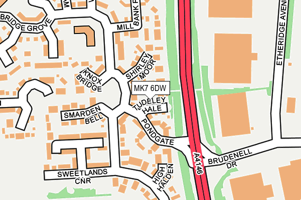 MK7 6DW map - OS OpenMap – Local (Ordnance Survey)