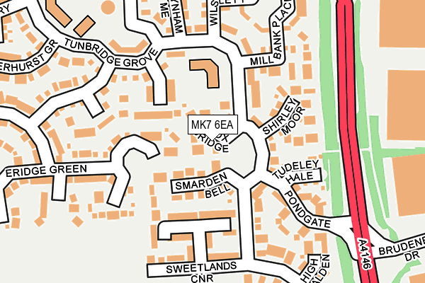MK7 6EA map - OS OpenMap – Local (Ordnance Survey)
