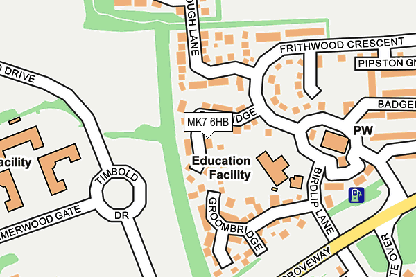 MK7 6HB map - OS OpenMap – Local (Ordnance Survey)