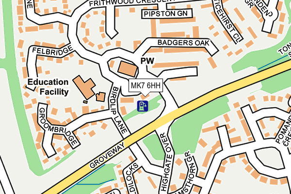 MK7 6HH map - OS OpenMap – Local (Ordnance Survey)