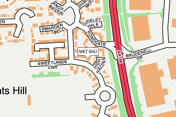 MK7 6HU map - OS OpenMap – Local (Ordnance Survey)