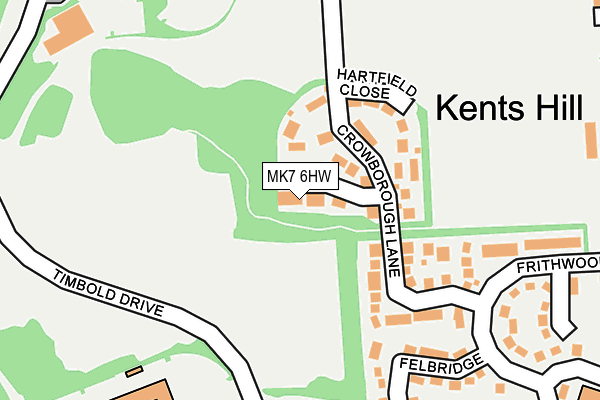 MK7 6HW map - OS OpenMap – Local (Ordnance Survey)