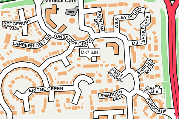 MK7 6JH map - OS OpenMap – Local (Ordnance Survey)