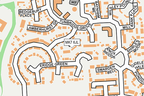 MK7 6JL map - OS OpenMap – Local (Ordnance Survey)