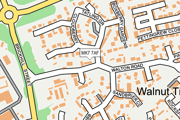 MK7 7AF map - OS OpenMap – Local (Ordnance Survey)