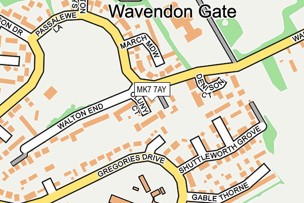 MK7 7AY map - OS OpenMap – Local (Ordnance Survey)