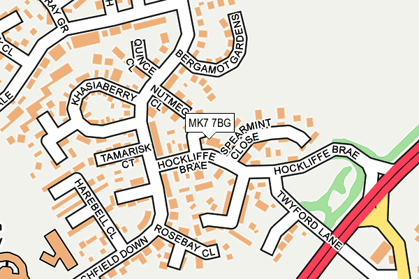 MK7 7BG map - OS OpenMap – Local (Ordnance Survey)
