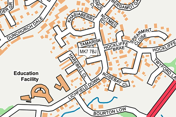 MK7 7BJ map - OS OpenMap – Local (Ordnance Survey)