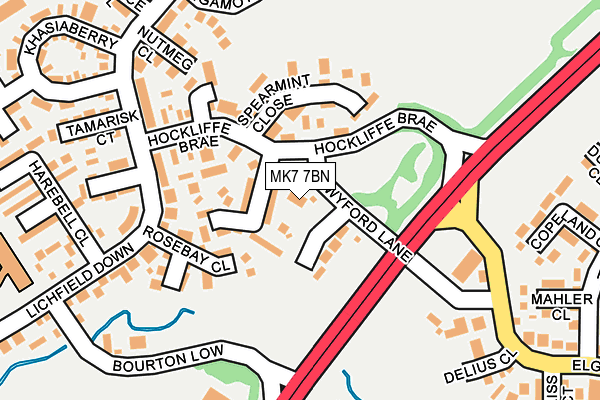 MK7 7BN map - OS OpenMap – Local (Ordnance Survey)