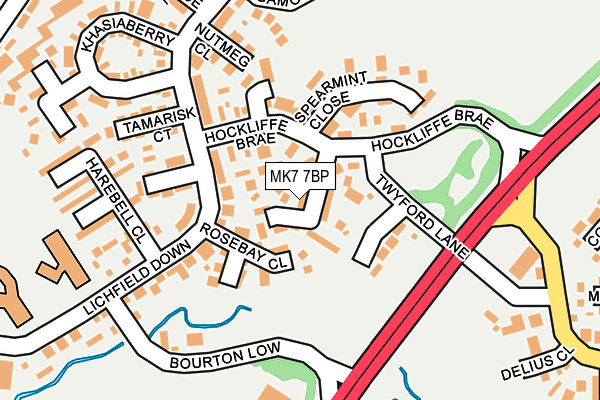 MK7 7BP map - OS OpenMap – Local (Ordnance Survey)