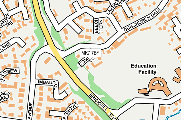 MK7 7BY map - OS OpenMap – Local (Ordnance Survey)