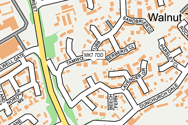 MK7 7DD map - OS OpenMap – Local (Ordnance Survey)