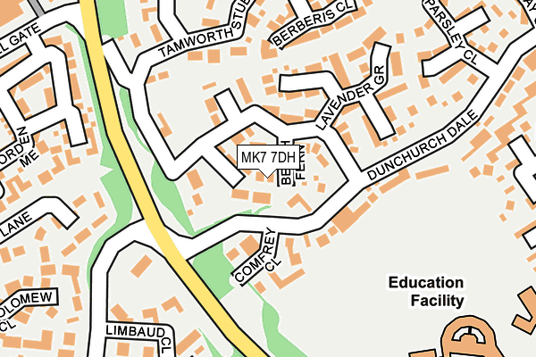 MK7 7DH map - OS OpenMap – Local (Ordnance Survey)