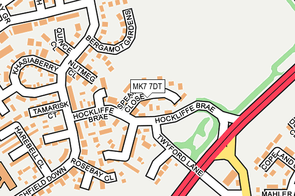 MK7 7DT map - OS OpenMap – Local (Ordnance Survey)