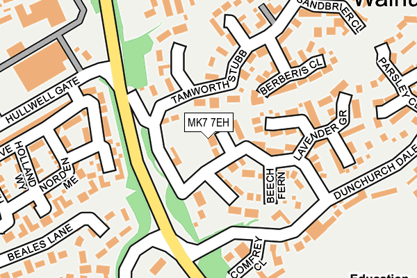 MK7 7EH map - OS OpenMap – Local (Ordnance Survey)