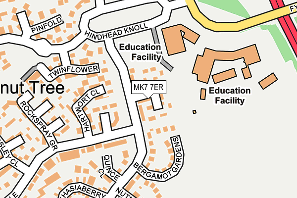 MK7 7ER map - OS OpenMap – Local (Ordnance Survey)