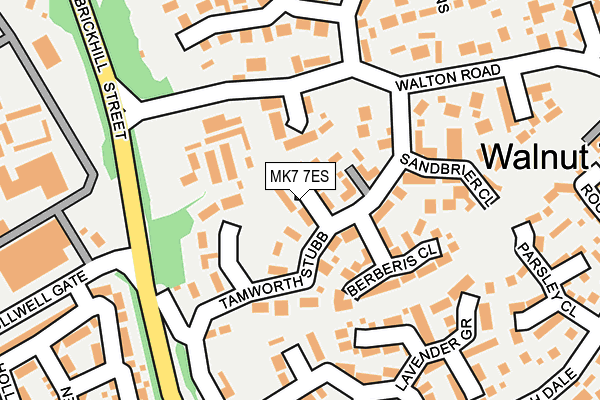 MK7 7ES map - OS OpenMap – Local (Ordnance Survey)