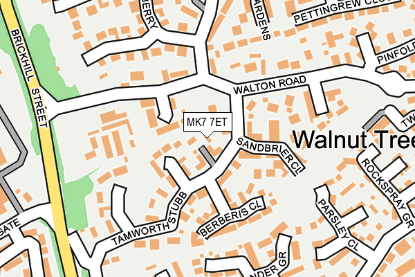 MK7 7ET map - OS OpenMap – Local (Ordnance Survey)
