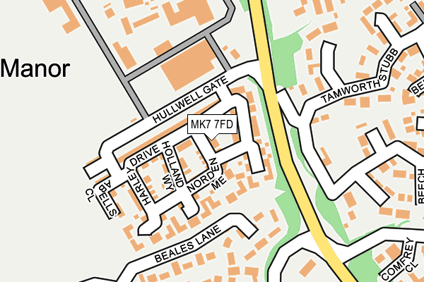 MK7 7FD map - OS OpenMap – Local (Ordnance Survey)