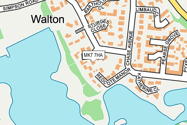 MK7 7HA map - OS OpenMap – Local (Ordnance Survey)