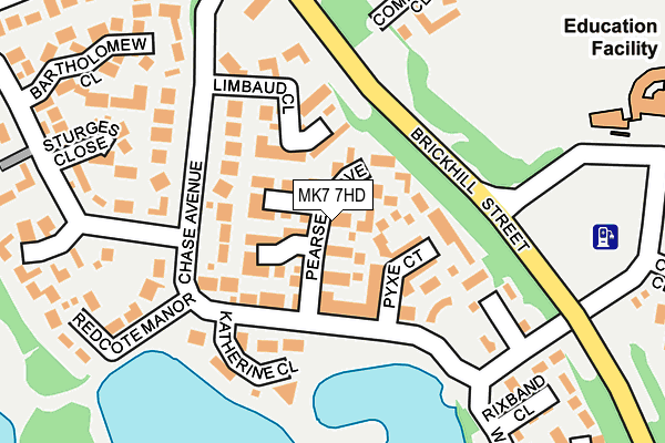 MK7 7HD map - OS OpenMap – Local (Ordnance Survey)