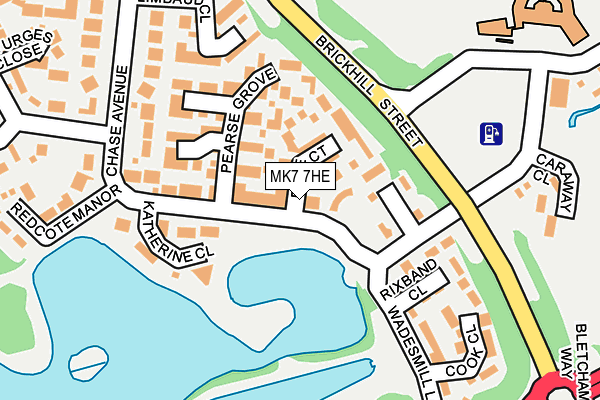 MK7 7HE map - OS OpenMap – Local (Ordnance Survey)