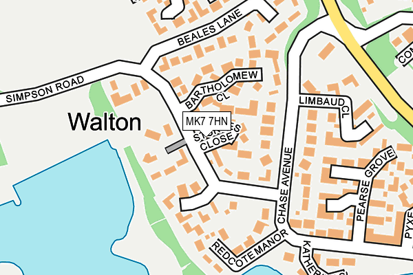 MK7 7HN map - OS OpenMap – Local (Ordnance Survey)