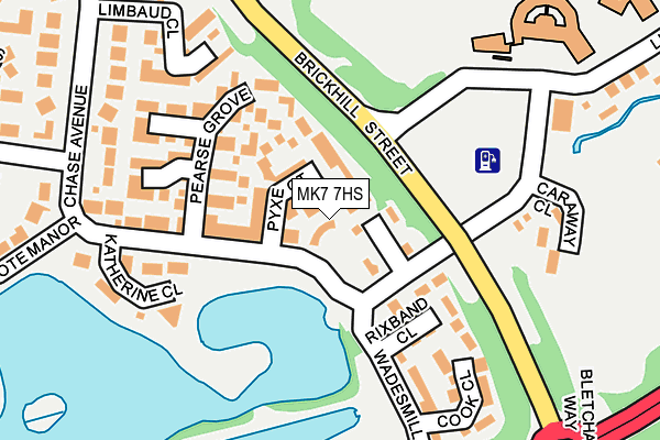 MK7 7HS map - OS OpenMap – Local (Ordnance Survey)