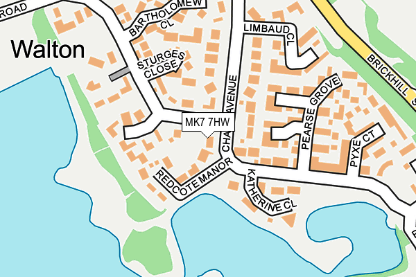 MK7 7HW map - OS OpenMap – Local (Ordnance Survey)