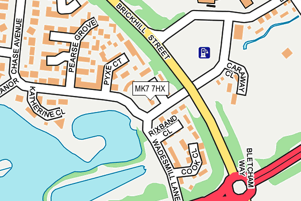 MK7 7HX map - OS OpenMap – Local (Ordnance Survey)