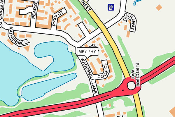 MK7 7HY map - OS OpenMap – Local (Ordnance Survey)