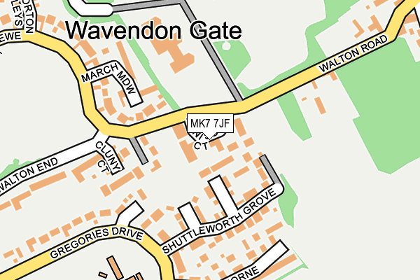 MK7 7JF map - OS OpenMap – Local (Ordnance Survey)