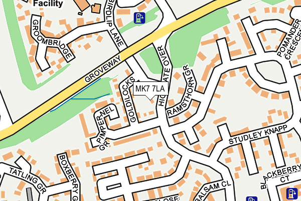 MK7 7LA map - OS OpenMap – Local (Ordnance Survey)
