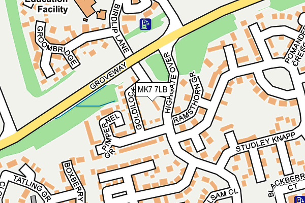 MK7 7LB map - OS OpenMap – Local (Ordnance Survey)