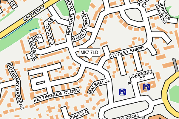 MK7 7LD map - OS OpenMap – Local (Ordnance Survey)
