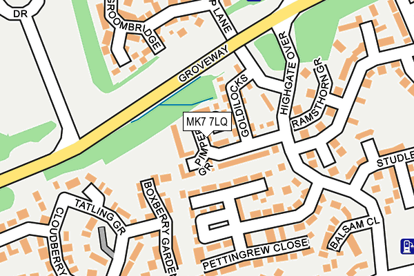 MK7 7LQ map - OS OpenMap – Local (Ordnance Survey)