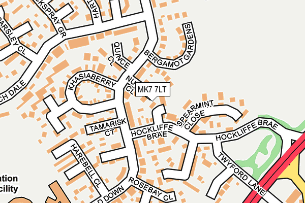 MK7 7LT map - OS OpenMap – Local (Ordnance Survey)