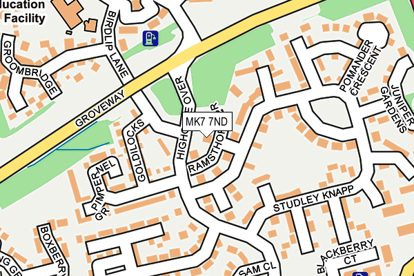 MK7 7ND map - OS OpenMap – Local (Ordnance Survey)