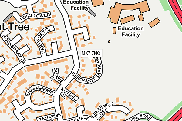 MK7 7NQ map - OS OpenMap – Local (Ordnance Survey)