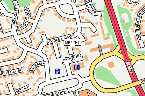 MK7 7NT map - OS OpenMap – Local (Ordnance Survey)