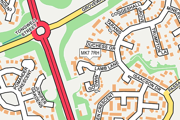 MK7 7RH map - OS OpenMap – Local (Ordnance Survey)