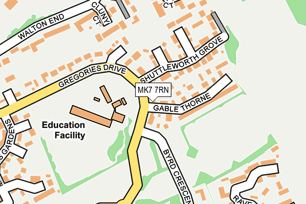 MK7 7RN map - OS OpenMap – Local (Ordnance Survey)