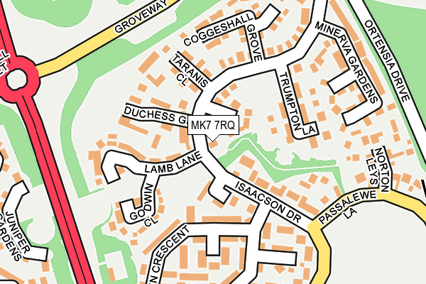 MK7 7RQ map - OS OpenMap – Local (Ordnance Survey)