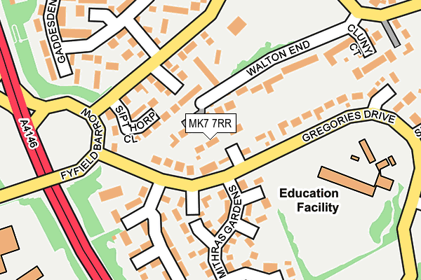 MK7 7RR map - OS OpenMap – Local (Ordnance Survey)