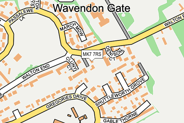 MK7 7RS map - OS OpenMap – Local (Ordnance Survey)